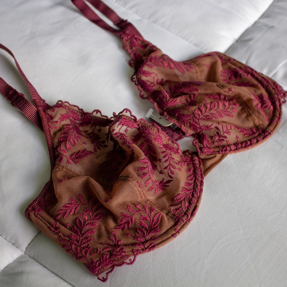 Freepeople | lacy-wine bra
